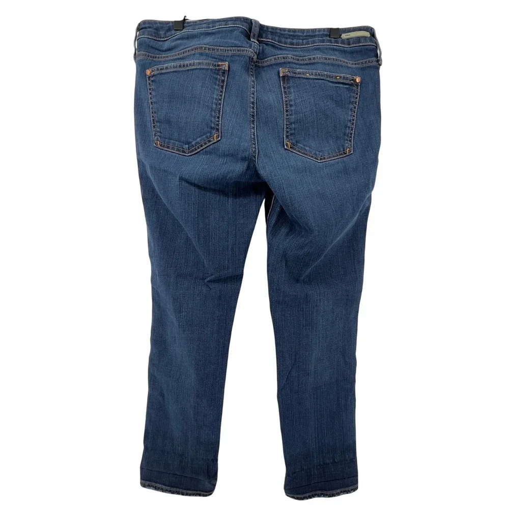 Anthropologie Pilcro Women 32 Stet Mid-Rise Skinny Ankle Jeans Medium Wash Denim
